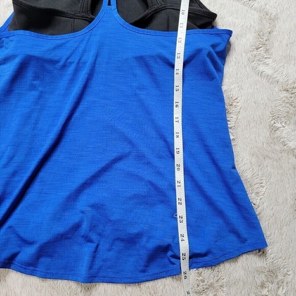 Athleta Box Jump Tank Top Blue With Black Built In Bra Size S - Picture 12 of 14